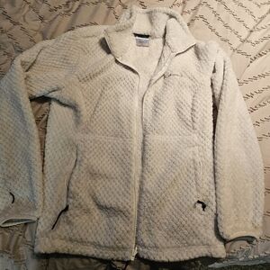 Columbia zip up WHITE size Medium